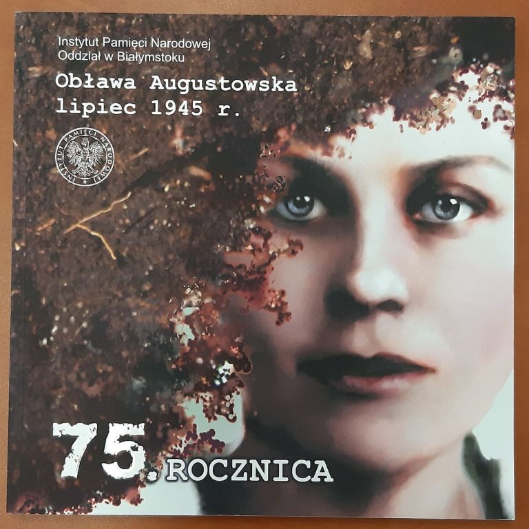 Okładka książki „Obława Augustowska lipiec 1945r.” – twarz kobiety.