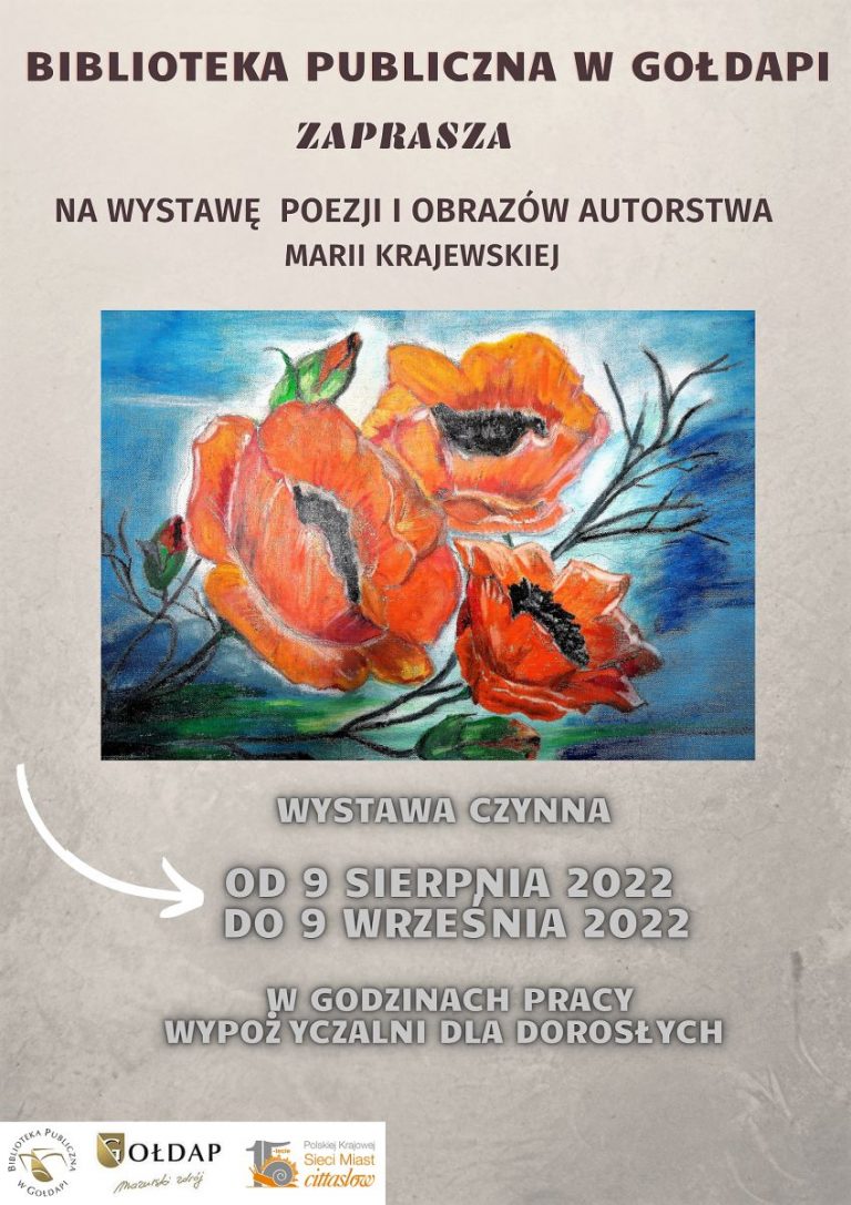 Na zdjęciu widzimy plakat informujący o wystawie.