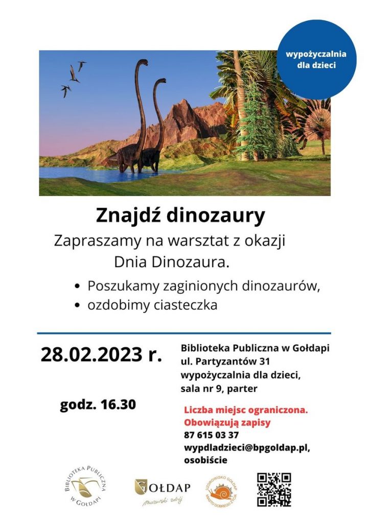 Na zdjęciu widzimy dinozaury, wodę, drzewa oraz góry.