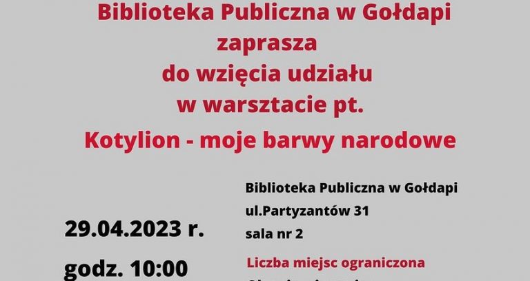 Warsztat Kotylion- moje barwy narodowe