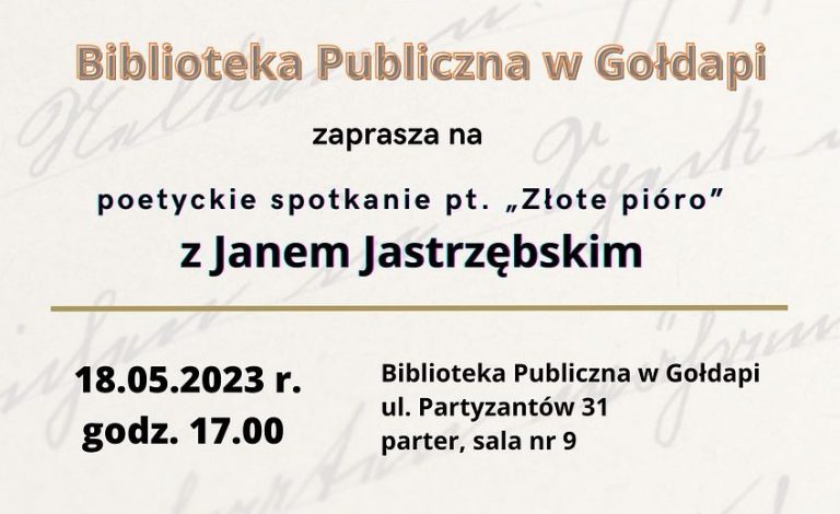 Poetyckie spotkanie pt. „Złote pióro”