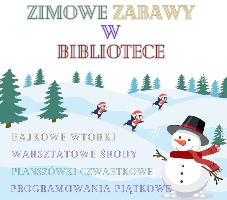 Zimowe zabawy w bibliotece