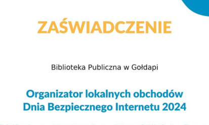 Dzień Bezpiecznego Internetu 2024 – zaświadczenie