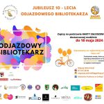 Plakat informujący o akcji Odjazdowy Bibliotekarz.