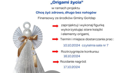 Aktualizacja regulaminu gminnego konkursu profilaktycznego pt. „Origami życia”