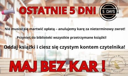 Maj bez kar – zostało tylko 5 dni!