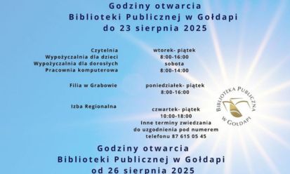 Wakacyjne godziny pracy biblioteki