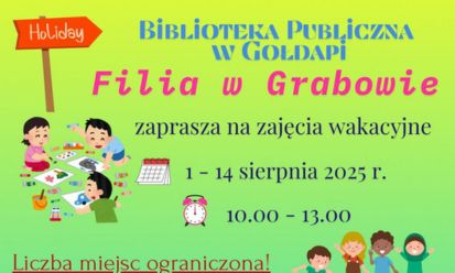 Wakacje w bibliotece Filii w Grabowie