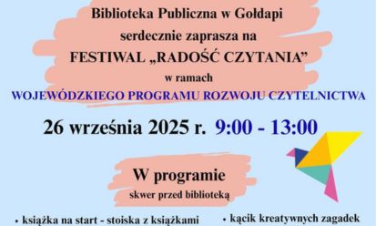 Festiwal „RADOŚĆ CZYTANIA” w Gołdapi