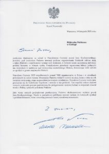 Tekst listu od prezydenta