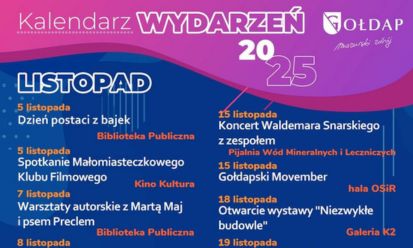 Kalendarz wydarzeń – LISTOPAD 2025