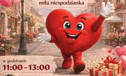 Walentynkowy spacer z WIELKIM CZERWONYM SERCEM