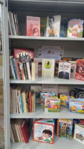 Na zdjęciu widzimy książki na półkach.