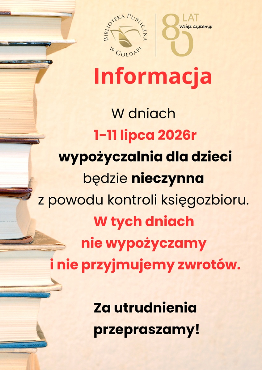 Informacja o kontroli księgozbioru