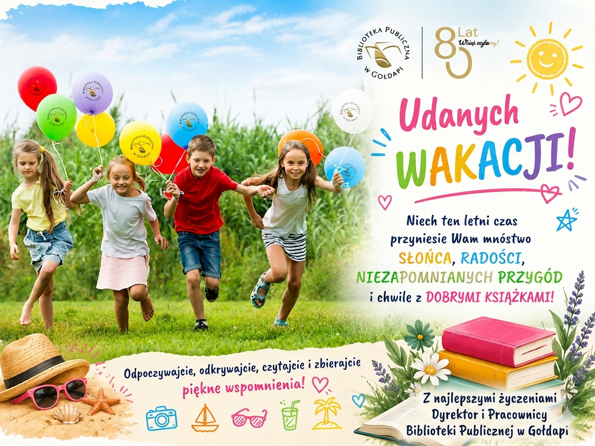 Biegnące dzieci z balonami w ręku