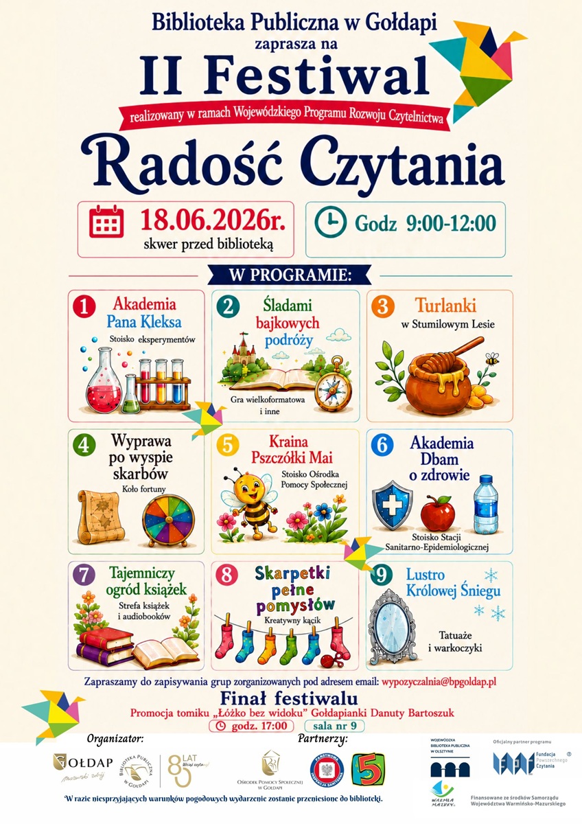 Plakat z informacją o festynie