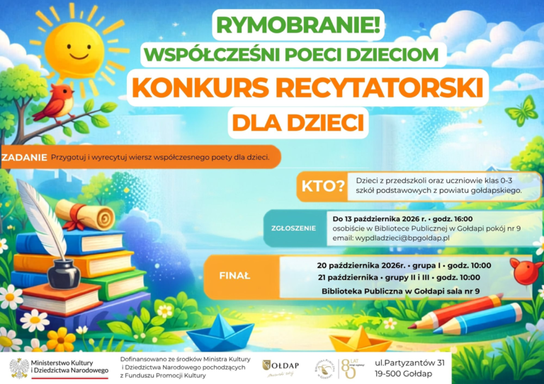 Czy Twoje dziecko lubi wiersze, zabawę słowem i występy przed publicznością? 🌟📚
