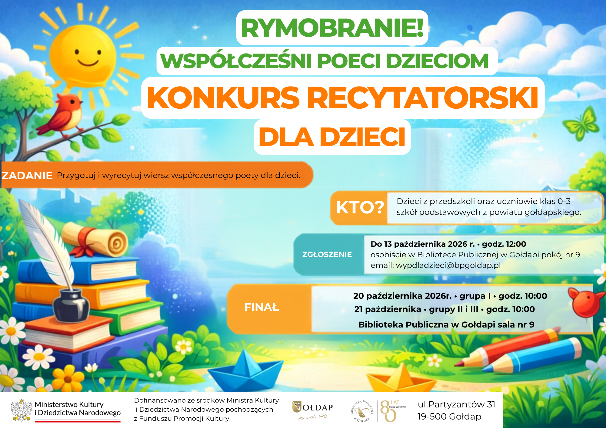 Czy Twoje dziecko lubi wiersze, zabawę słowem i występy przed publicznością? 🌟📚
