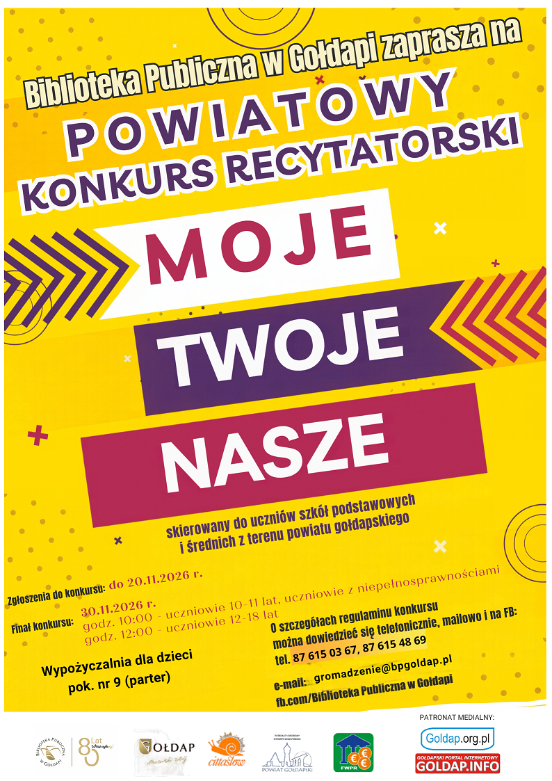 POECI WARMII, MAZUR I SUWALSZCZYZNY – CZAS NA RECYTACJĘ!